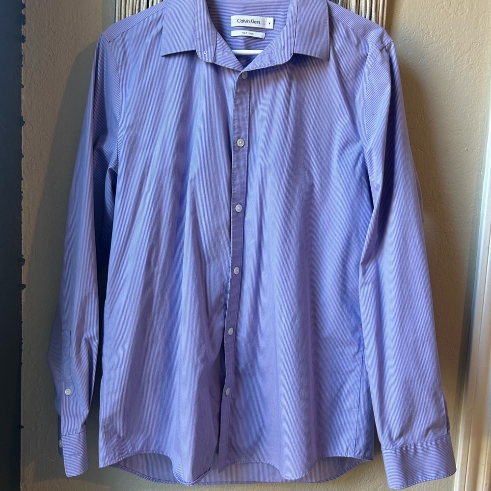 Calvin Klein Men's Lavender Dress Shirt